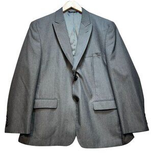 Joseph Abboud Men's Two Button Blazer Jacket Stretch Size 44S Gray Long Sleeve